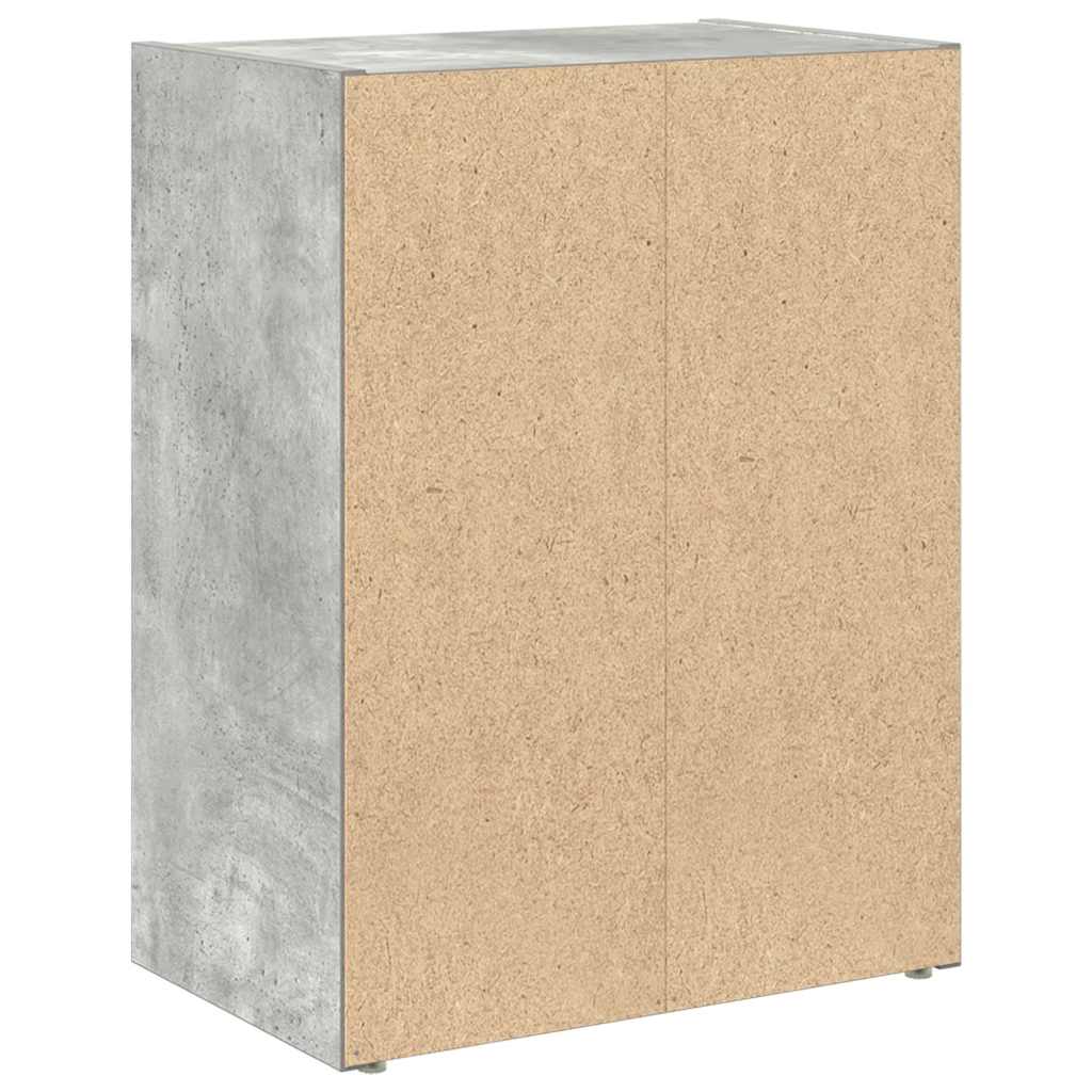 vidaXL Étagère à livres gris béton 40x24x52 cm Aggloméré