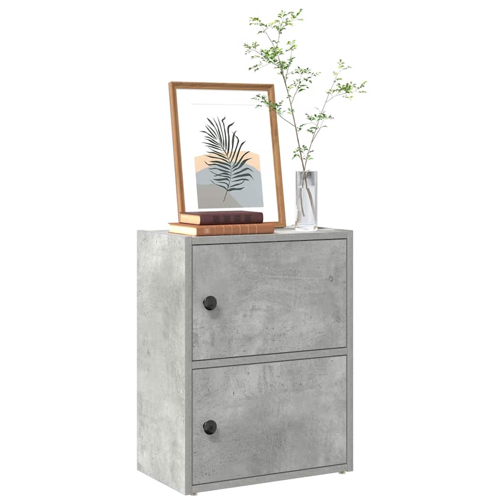 vidaXL Étagère à livres gris béton 40x24x52 cm Aggloméré