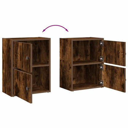 vidaXL Bücherregal Räuchereiche 40x24x52 cm Holzwerkstoff