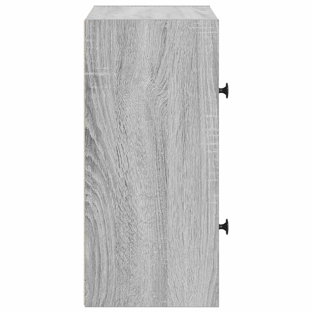 vidaXL Bücherregal Grau Sonoma 40x24x52 cm Holzwerkstoff