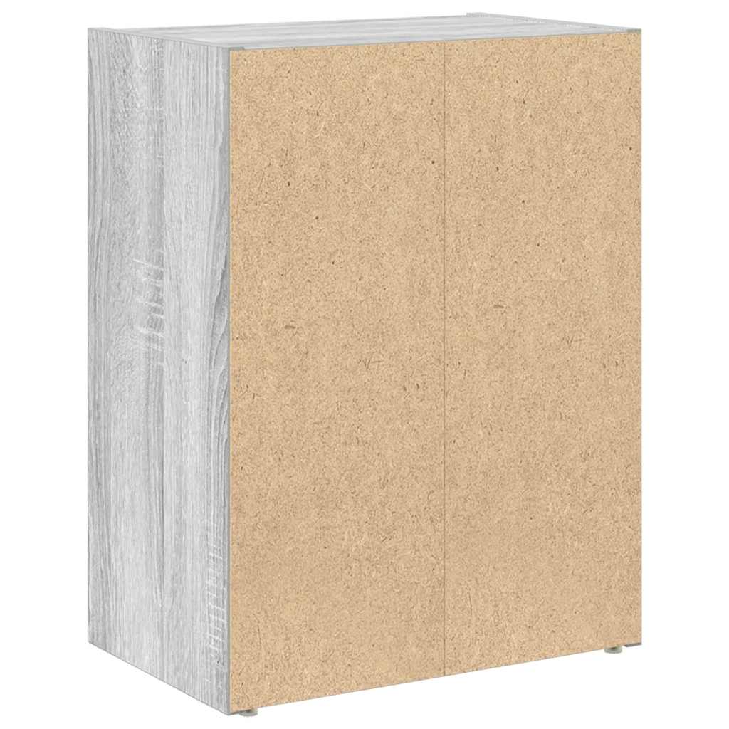 vidaXL Bücherregal Grau Sonoma 40x24x52 cm Holzwerkstoff