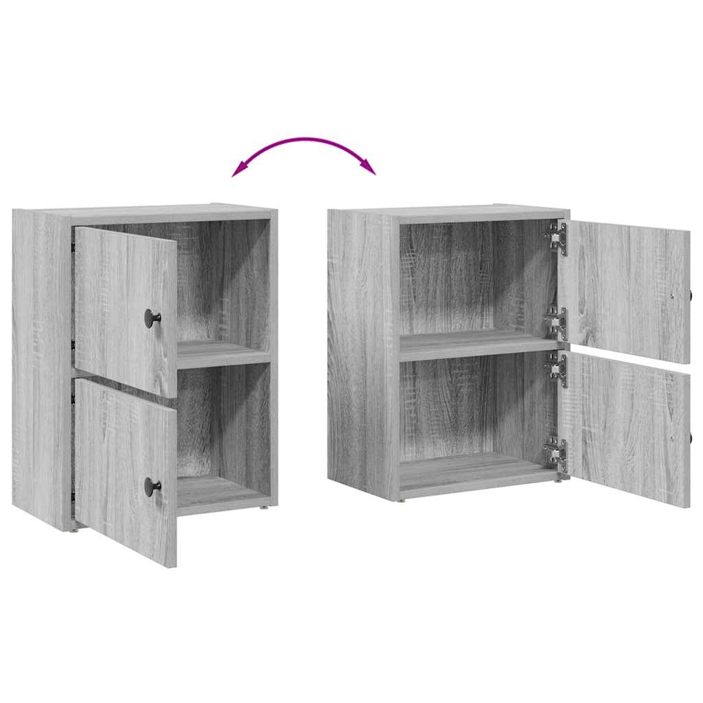 vidaXL Bücherregal Grau Sonoma 40x24x52 cm Holzwerkstoff