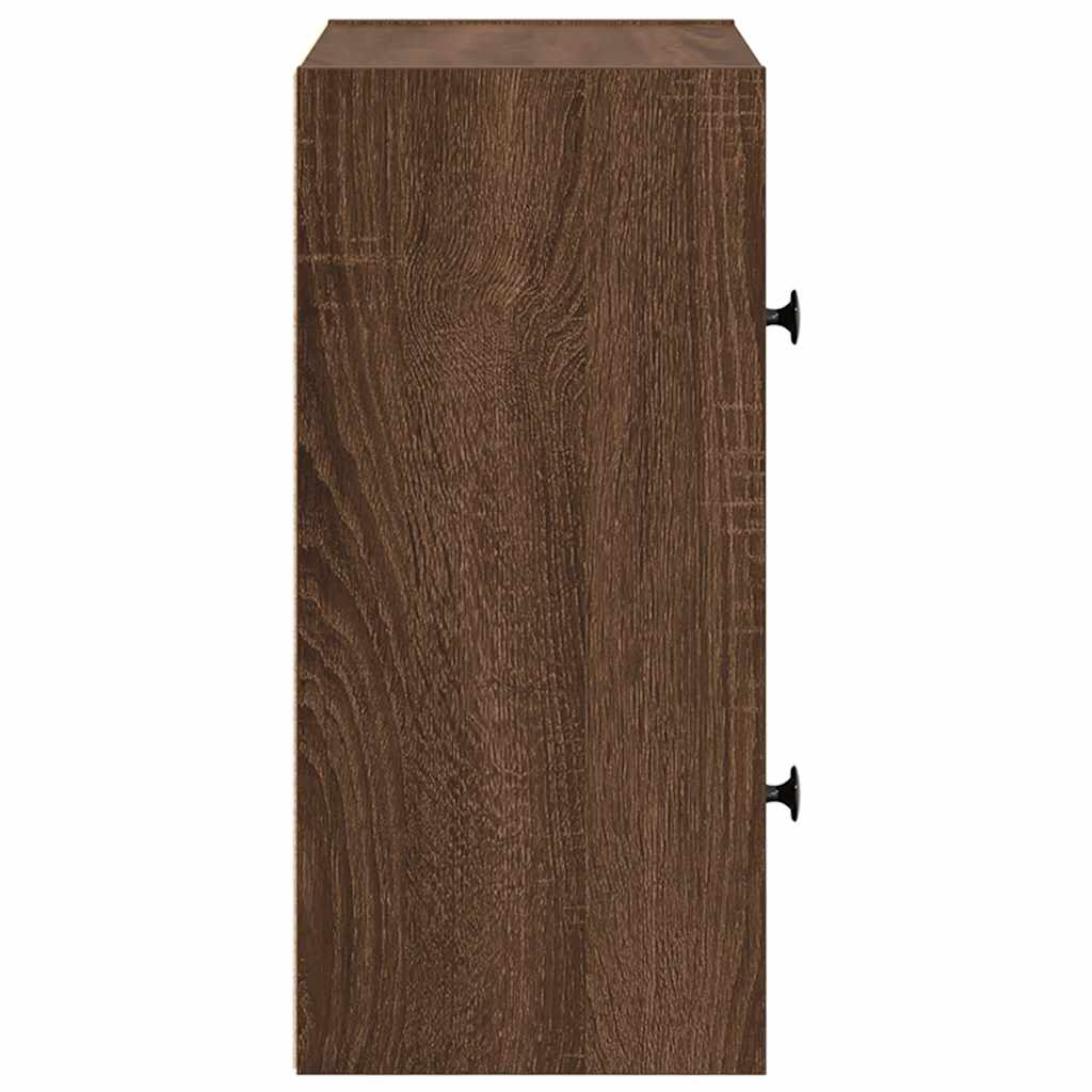 vidaXL Bücherregal Braun Eichen-Optik 40x24x52 cm Holzwerkstoff