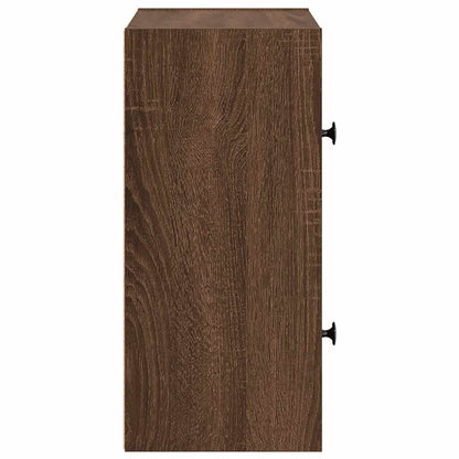 vidaXL Bücherregal Braun Eichen-Optik 40x24x52 cm Holzwerkstoff