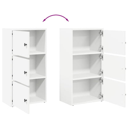 vidaXL Bibliothèque blanche 40x24x77 cm Bois d'ingénierie