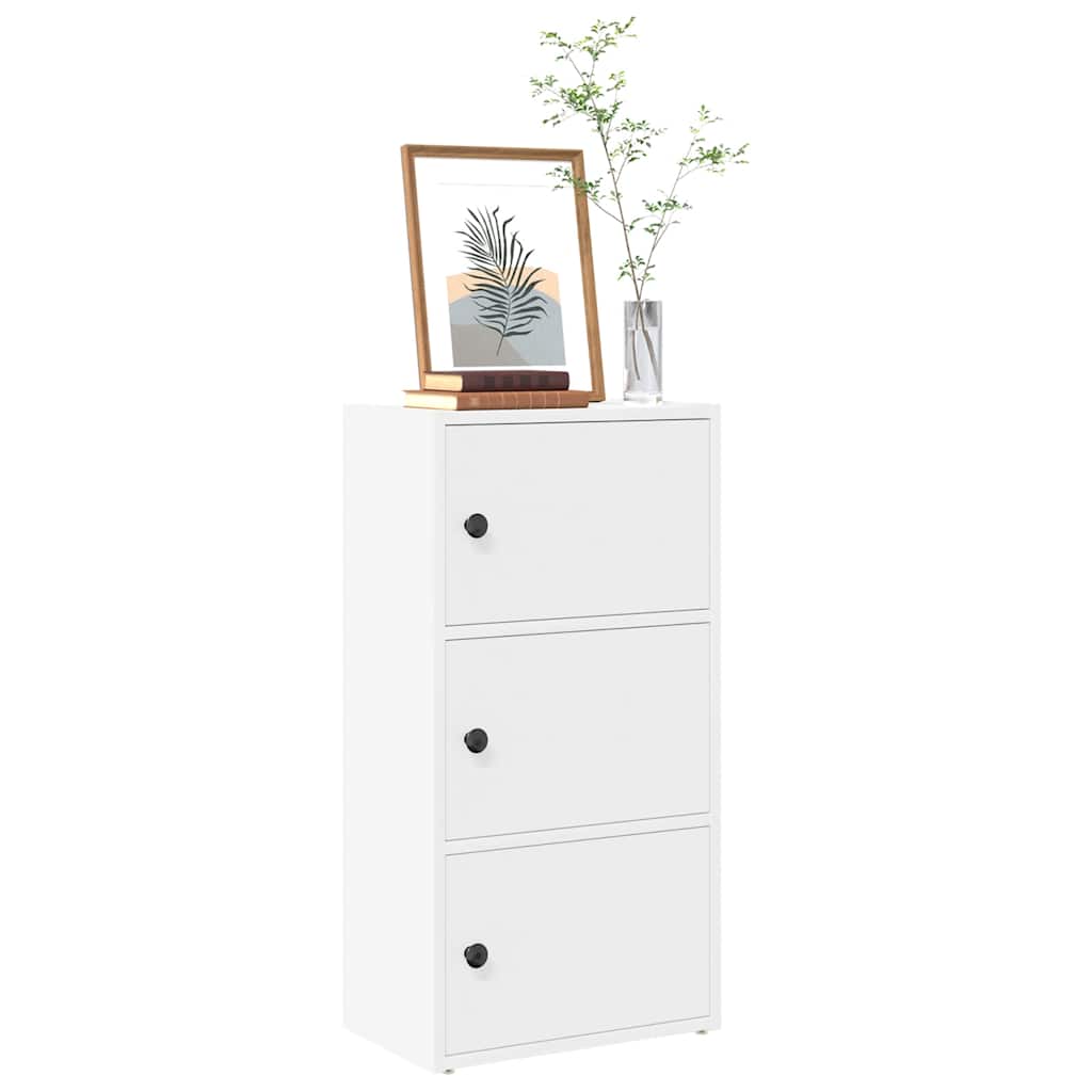 vidaXL Bibliothèque blanche 40x24x77 cm Bois d'ingénierie