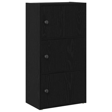 vidaXL Bücherregal Schwarz Eichen-Optik 40x24x77 cm Holzwerkstoff