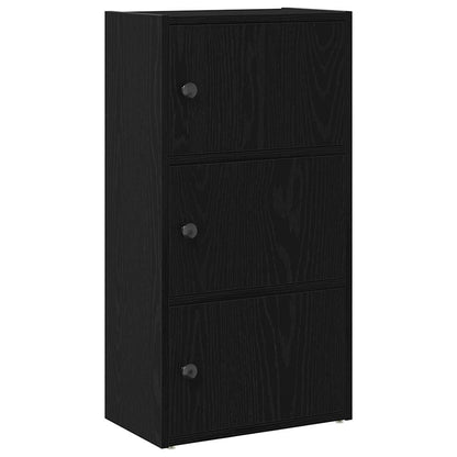 vidaXL Bücherregal Schwarz Eichen-Optik 40x24x77 cm Holzwerkstoff