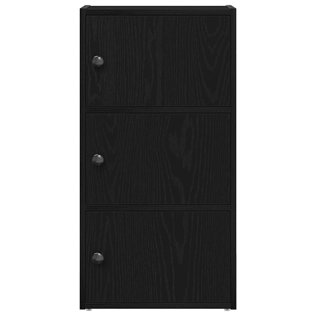 vidaXL Bücherregal Schwarz Eichen-Optik 40x24x77 cm Holzwerkstoff