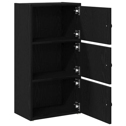 vidaXL Bücherregal Schwarz Eichen-Optik 40x24x77 cm Holzwerkstoff