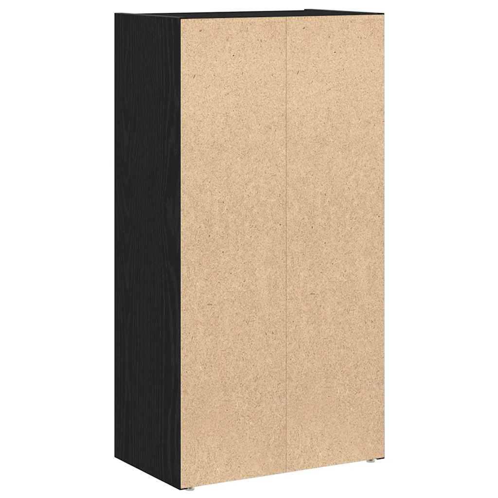 vidaXL Bücherregal Schwarz Eichen-Optik 40x24x77 cm Holzwerkstoff