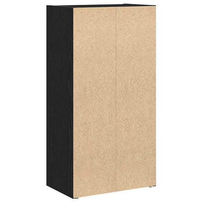 vidaXL Bücherregal Schwarz Eichen-Optik 40x24x77 cm Holzwerkstoff