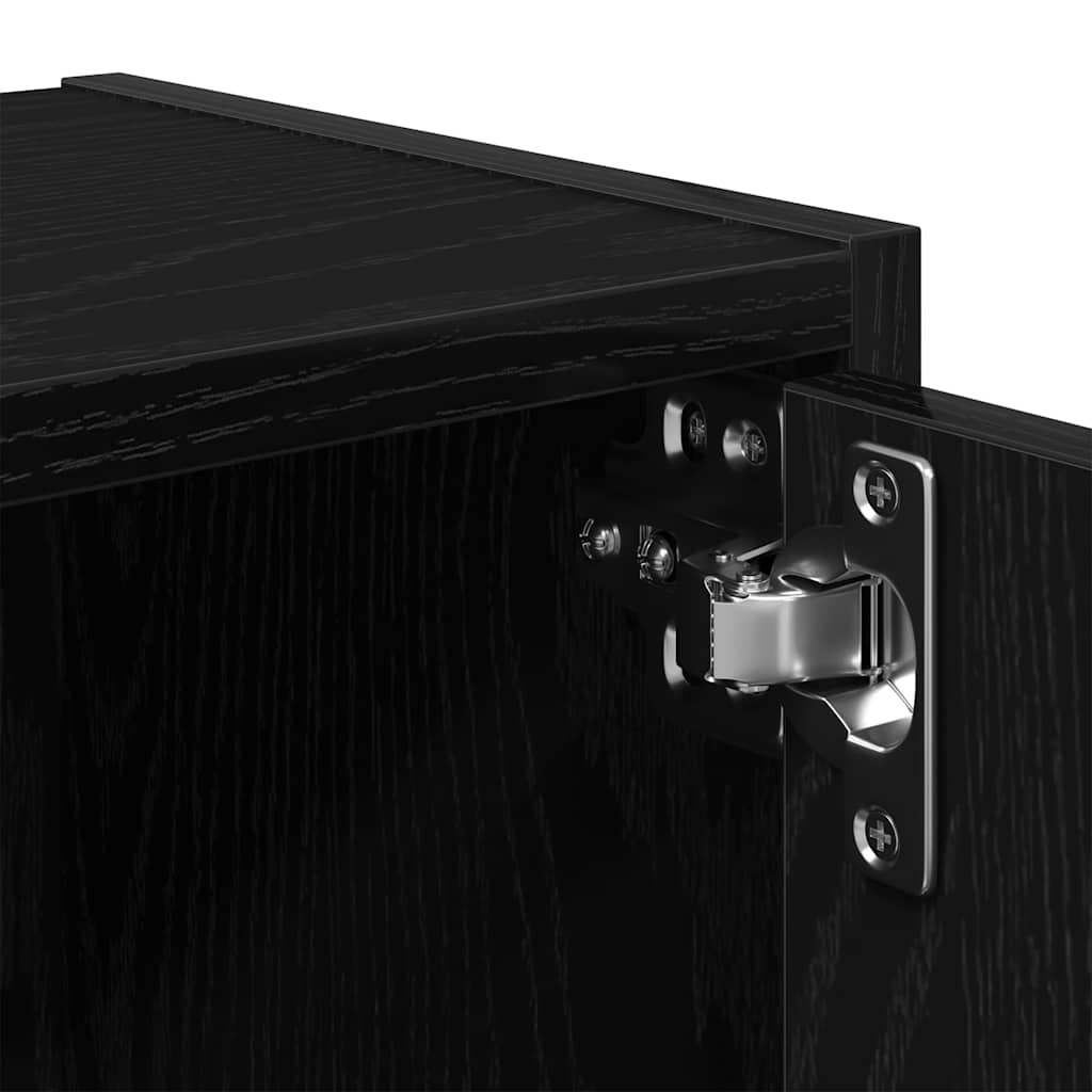 vidaXL Bücherregal Schwarz Eichen-Optik 40x24x77 cm Holzwerkstoff