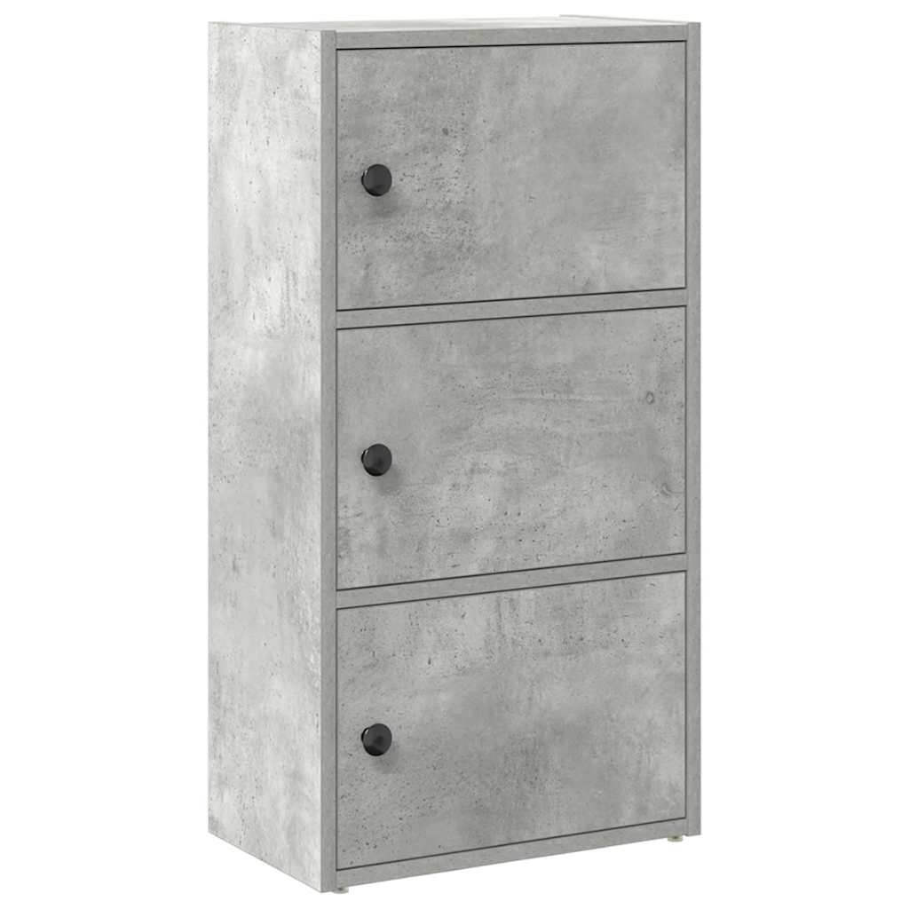 vidaXL Bücherregal Betongrau 40x24x77 cm Holzwerkstoff