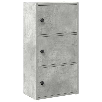 vidaXL Bücherregal Betongrau 40x24x77 cm Holzwerkstoff