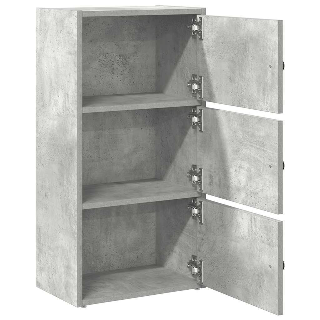 vidaXL Bücherregal Betongrau 40x24x77 cm Holzwerkstoff