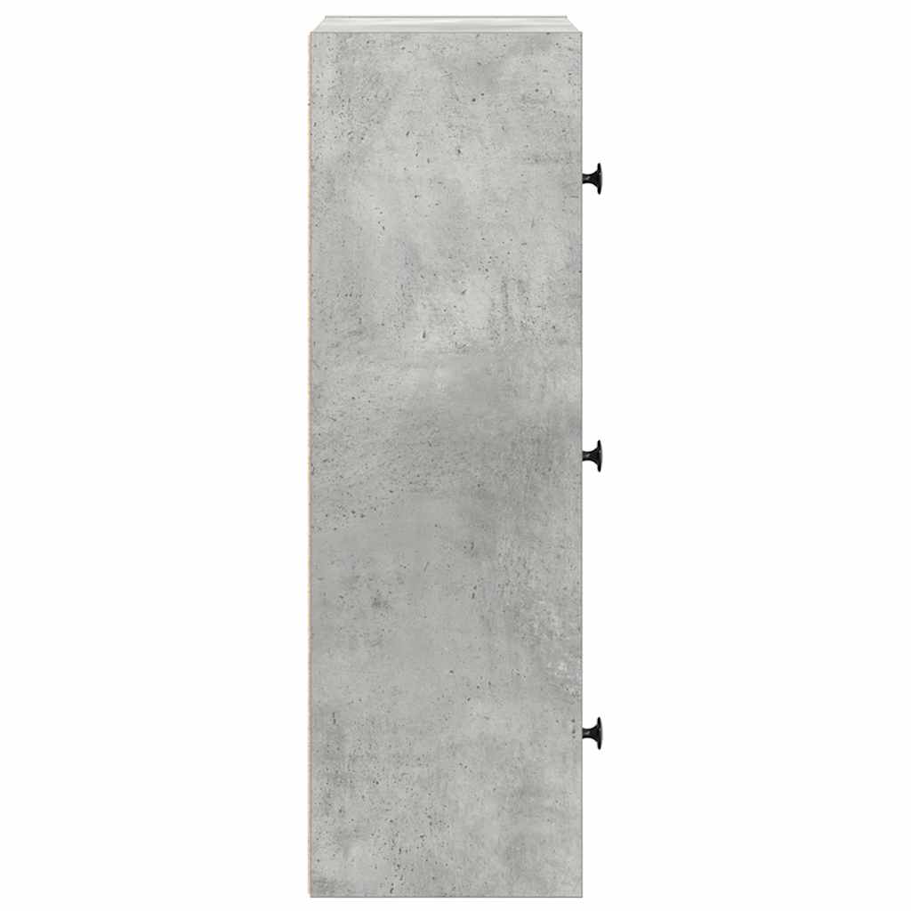 vidaXL Bücherregal Betongrau 40x24x77 cm Holzwerkstoff