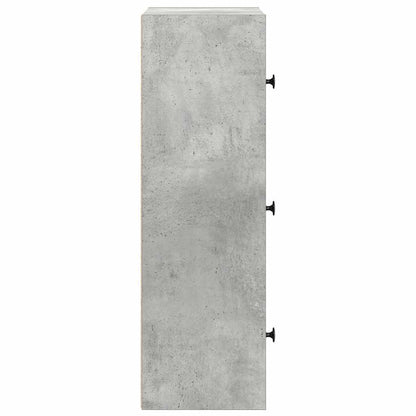 vidaXL Bücherregal Betongrau 40x24x77 cm Holzwerkstoff