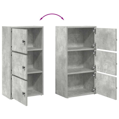 vidaXL Bücherregal Betongrau 40x24x77 cm Holzwerkstoff