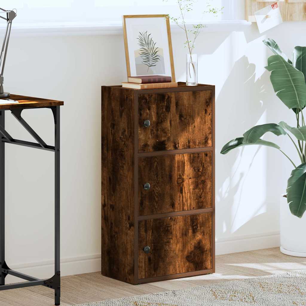 vidaXL Bibliothèque chêne fumé 40x24x77 cm bois d'ingénierie