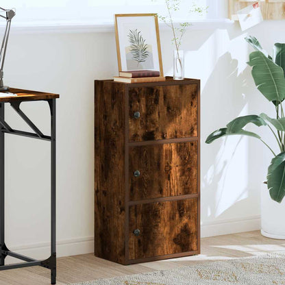vidaXL Bibliothèque chêne fumé 40x24x77 cm bois d'ingénierie