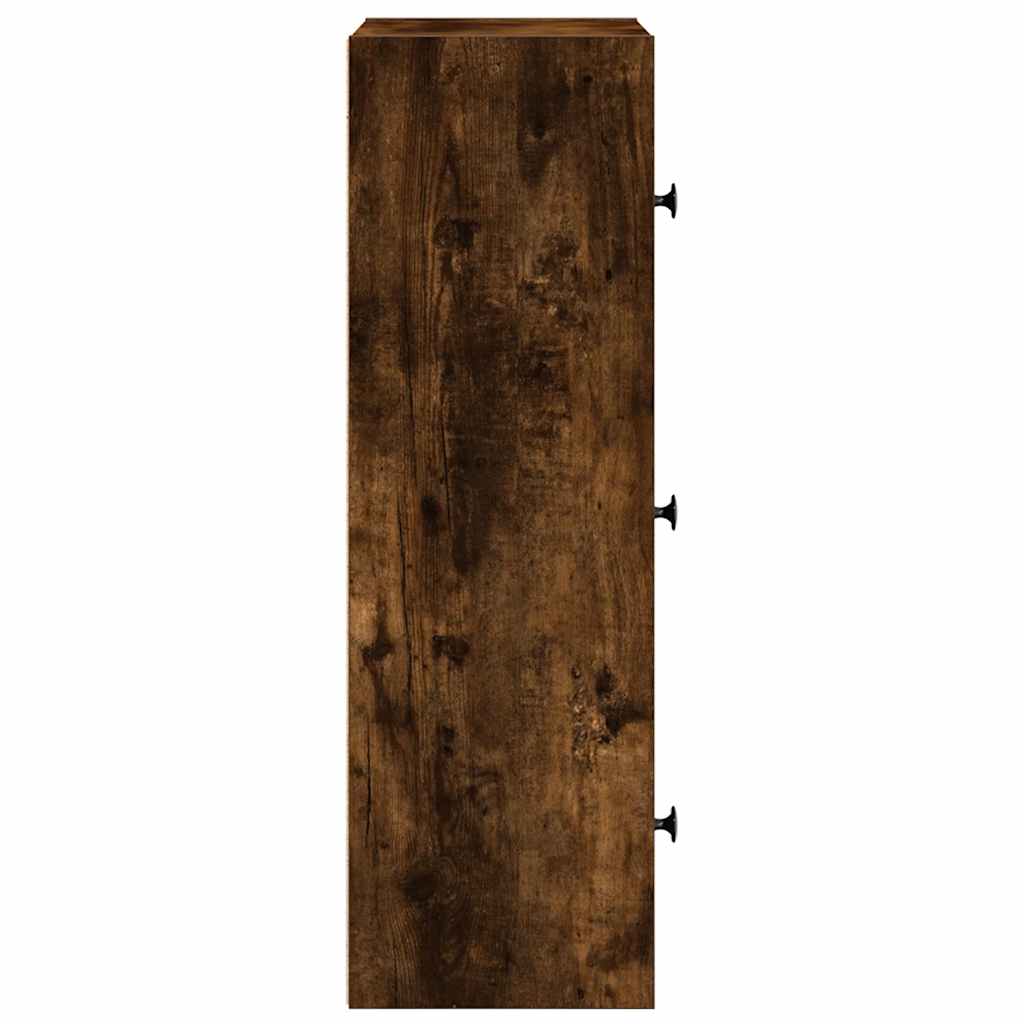 vidaXL Bibliothèque chêne fumé 40x24x77 cm bois d'ingénierie
