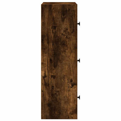 vidaXL Bibliothèque chêne fumé 40x24x77 cm bois d'ingénierie