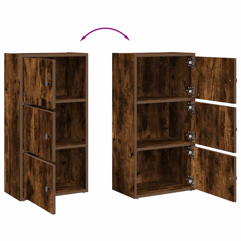 vidaXL Bibliothèque chêne fumé 40x24x77 cm bois d'ingénierie