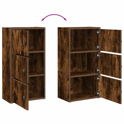 vidaXL Bibliothèque chêne fumé 40x24x77 cm bois d'ingénierie