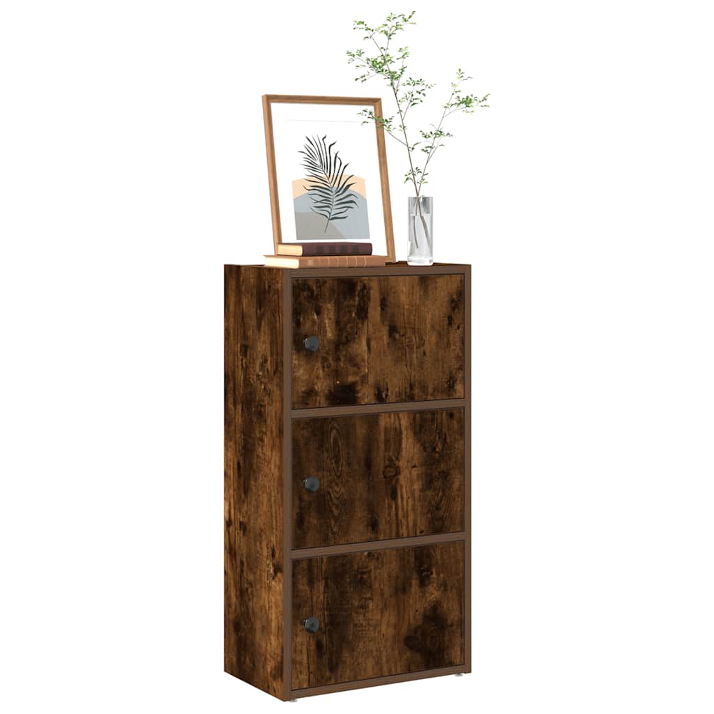 vidaXL Bibliothèque chêne fumé 40x24x77 cm bois d'ingénierie