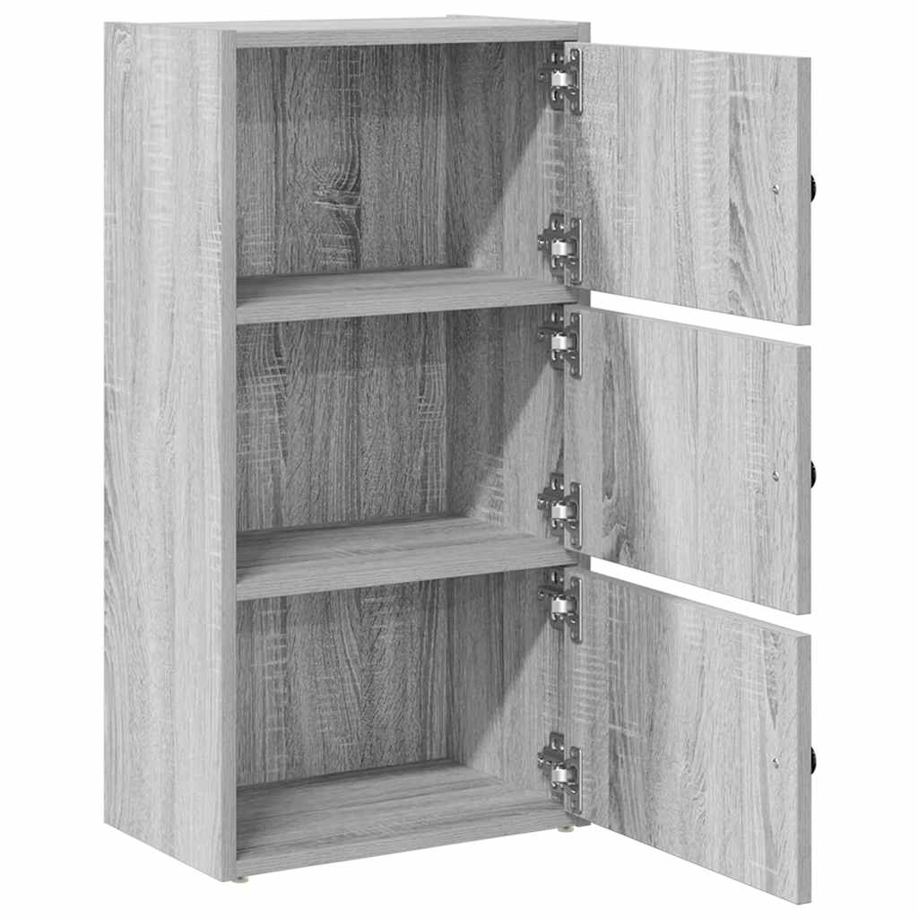 vidaXL Bücherregal Grau Sonoma 40x24x77 cm Holzwerkstoff