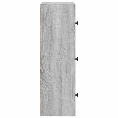 vidaXL Bücherregal Grau Sonoma 40x24x77 cm Holzwerkstoff
