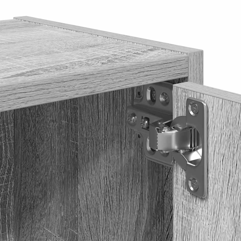 vidaXL Bücherregal Grau Sonoma 40x24x77 cm Holzwerkstoff