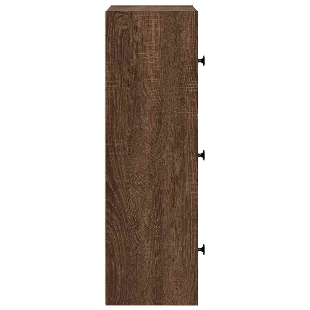 vidaXL Bücherregal Braun Eichen-Optik 40x24x77 cm Holzwerkstoff