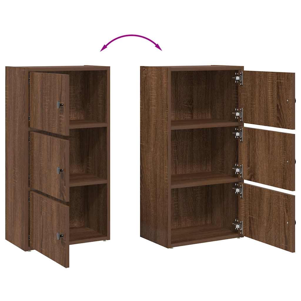 vidaXL Bücherregal Braun Eichen-Optik 40x24x77 cm Holzwerkstoff