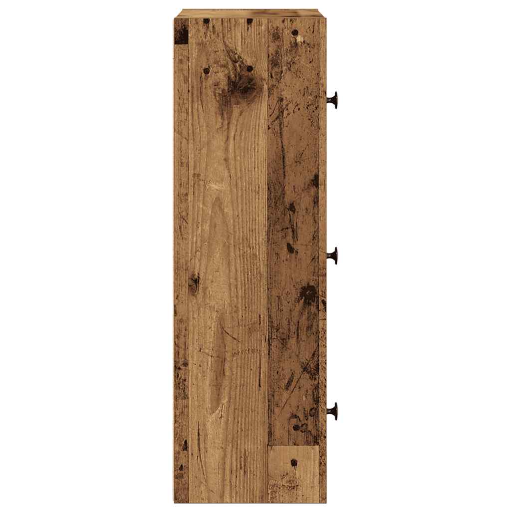 vidaXL Bücherregal Altholz-Optik 40x24x77 cm Holzwerkstoff