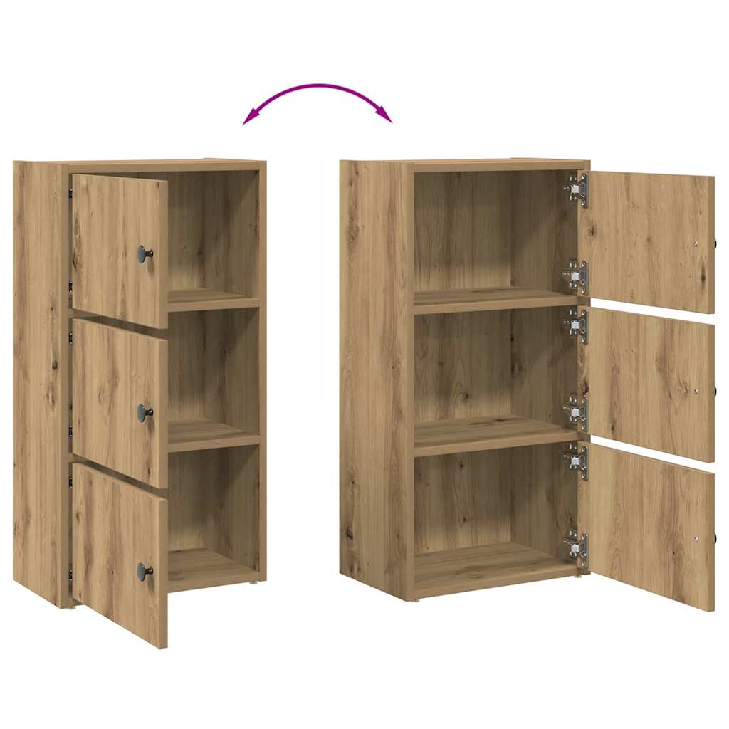 vidaXL Bücherregal Artisan-Eiche 40x24x77 cm Holzwerkstoff
