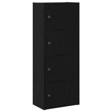 vidaXL Bibliothèque noir aspect chêne 40x24x102 cm bois d'ingénierie