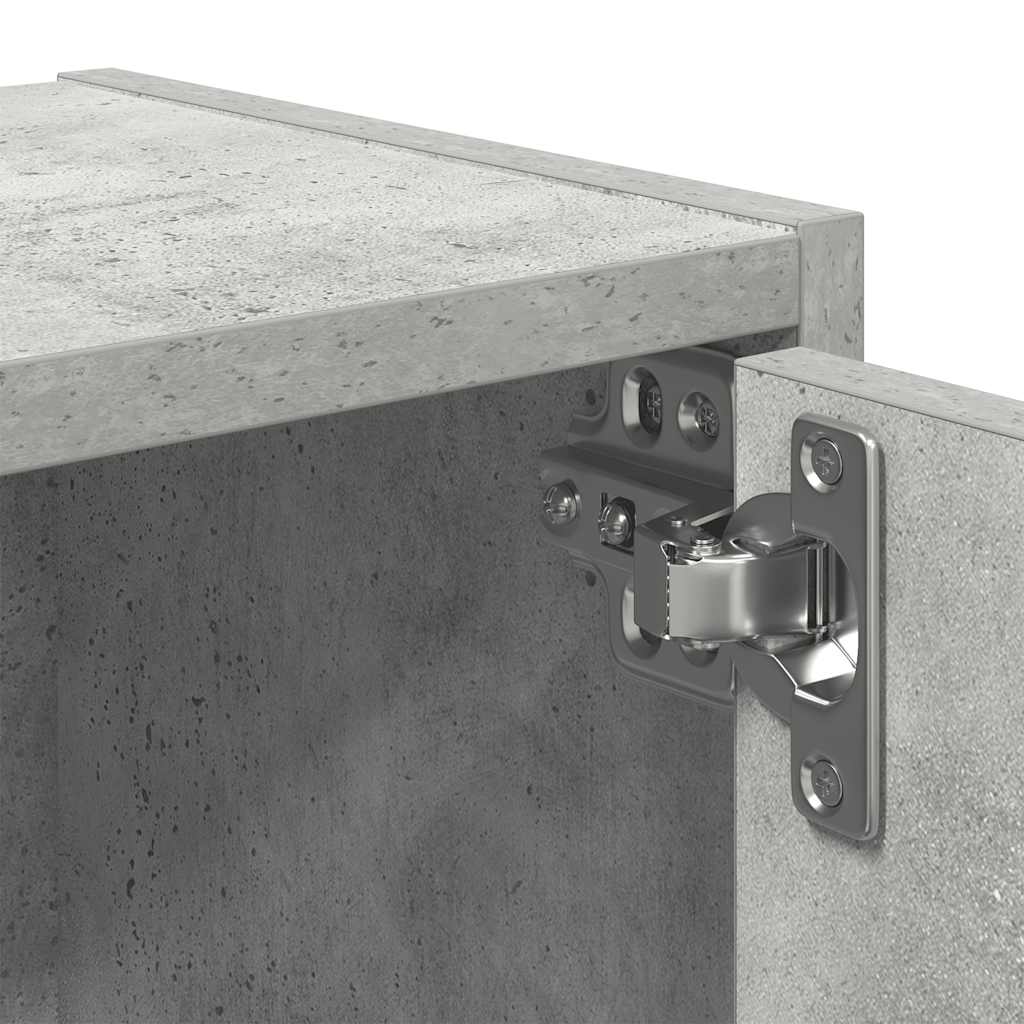 Bücherregal Betongrau 40x24x102 cm Holzwerkstoff