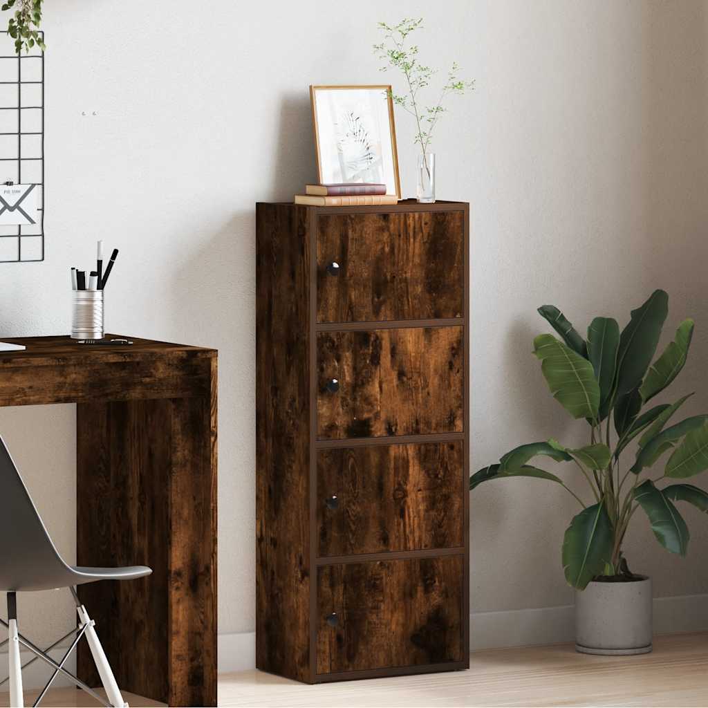 vidaXL Bücherregal Räuchereiche 40x24x102 cm Holzwerkstoff