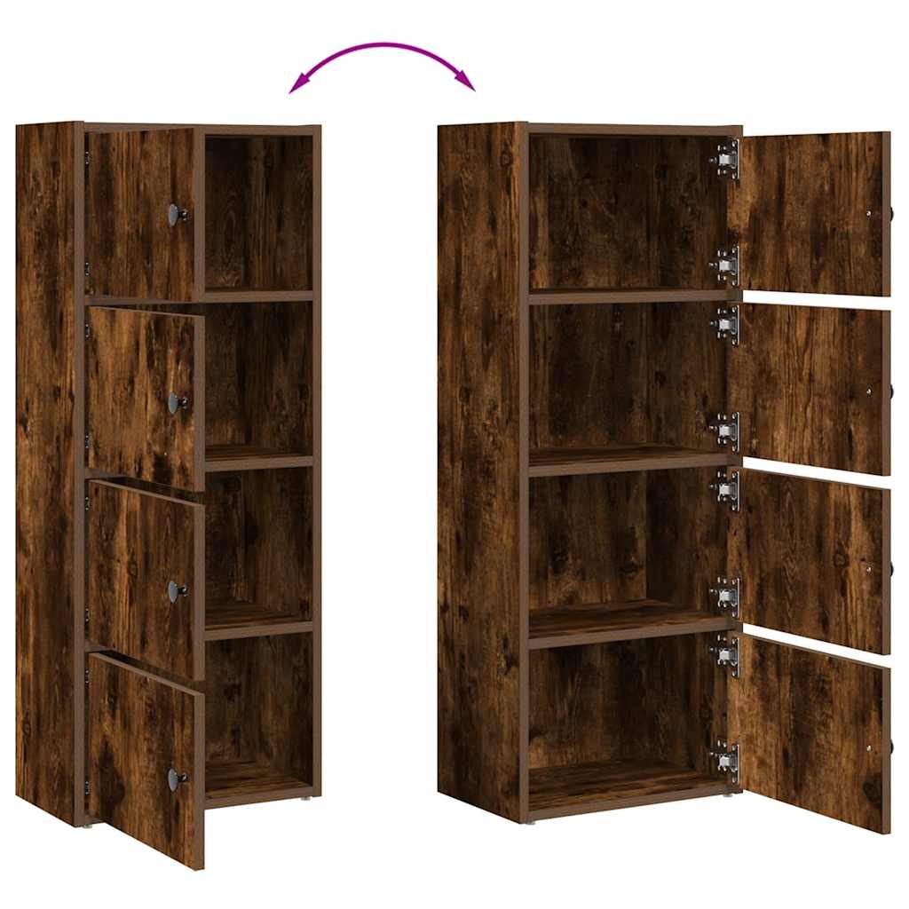vidaXL Bücherregal Räuchereiche 40x24x102 cm Holzwerkstoff