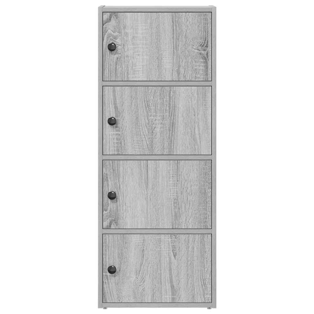 vidaXL Bücherregal Grau Sonoma 40x24x102 cm Holzwerkstoff
