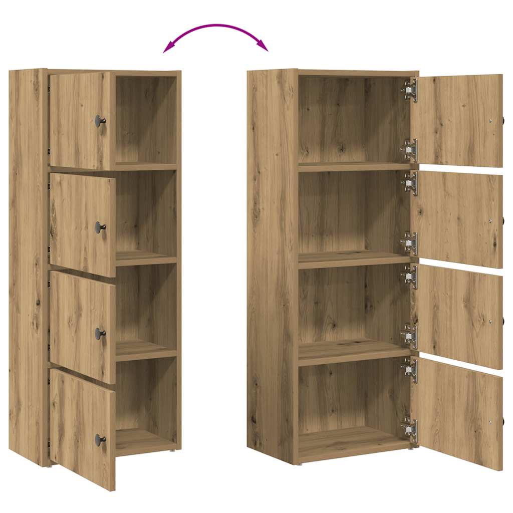 vidaXL Bibliothèque en chêne artisan 40x24x102 cm en bois d'ingénierie