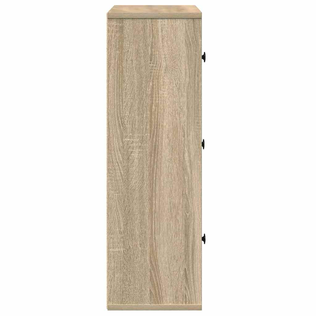 vidaXL Étagère à livres chêne Sonoma 60x24x76,5 cm Bois d'ingénierie