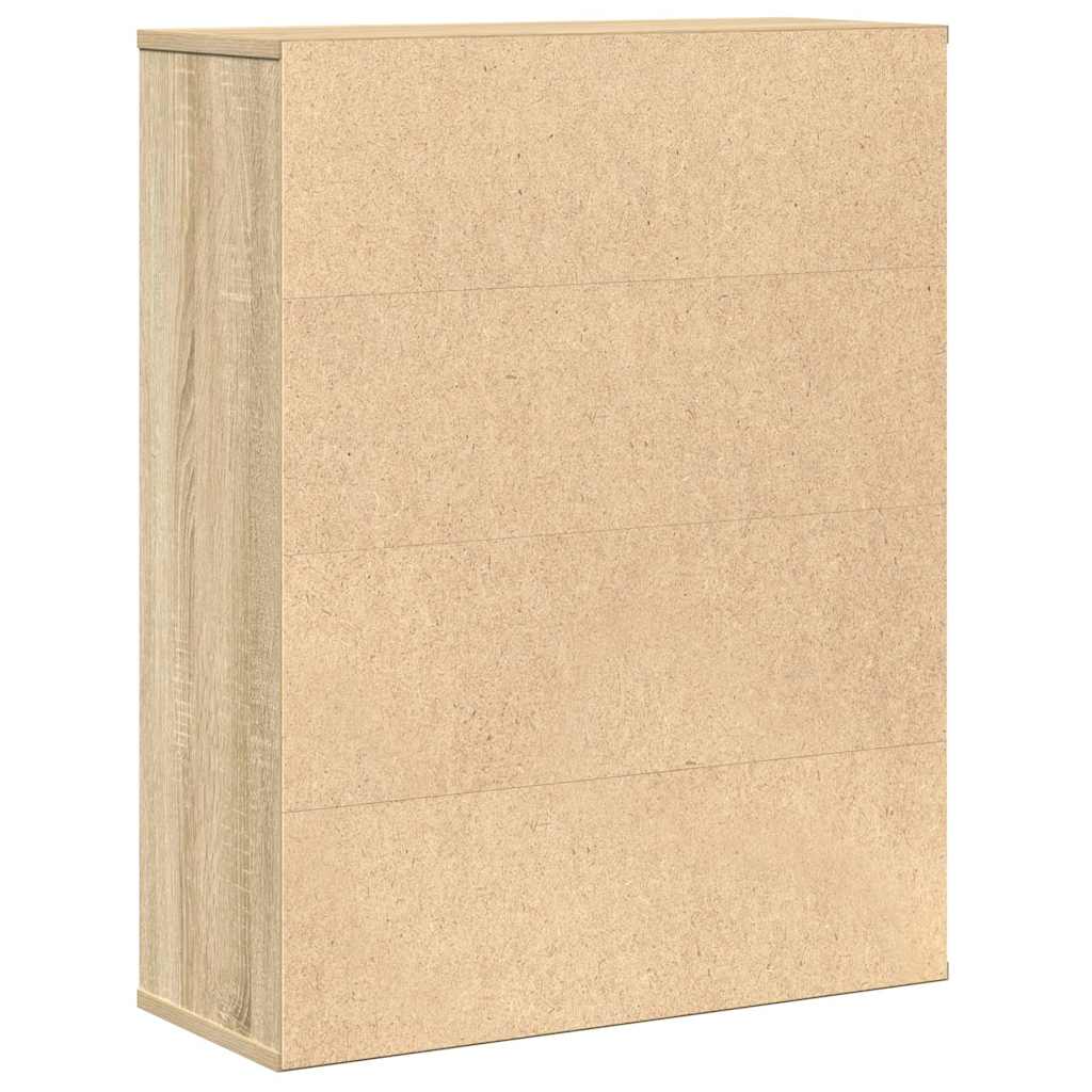 vidaXL Étagère à livres chêne Sonoma 60x24x76,5 cm Bois d'ingénierie