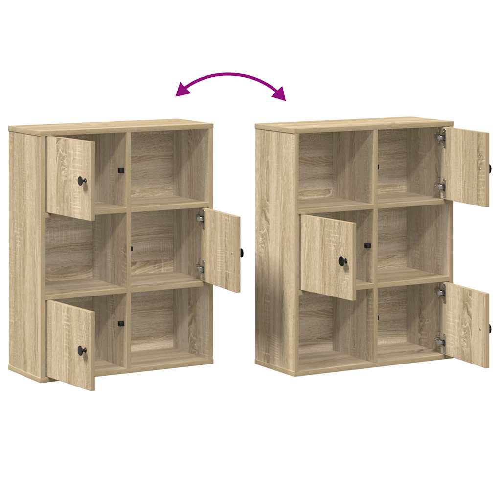 vidaXL Étagère à livres chêne Sonoma 60x24x76,5 cm Bois d'ingénierie