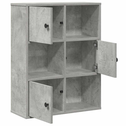 vidaXL Bücherregal Betongrau 60x24x76,5 cm Holzwerkstoff