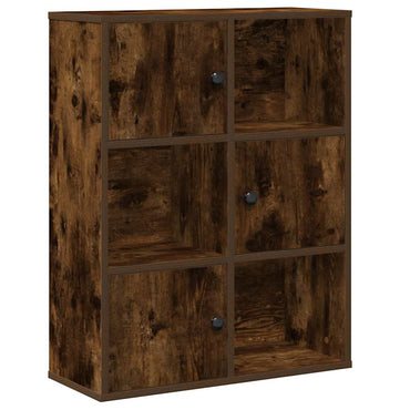 vidaXL Bibliothèque chêne fumé 60x24x76,5 cm bois d'ingénierie