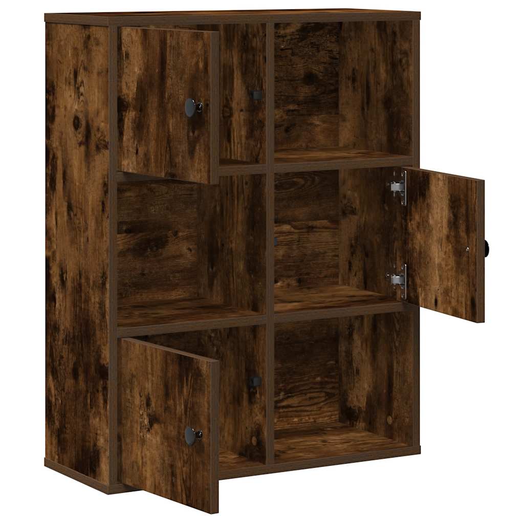 vidaXL Bibliothèque chêne fumé 60x24x76,5 cm bois d'ingénierie