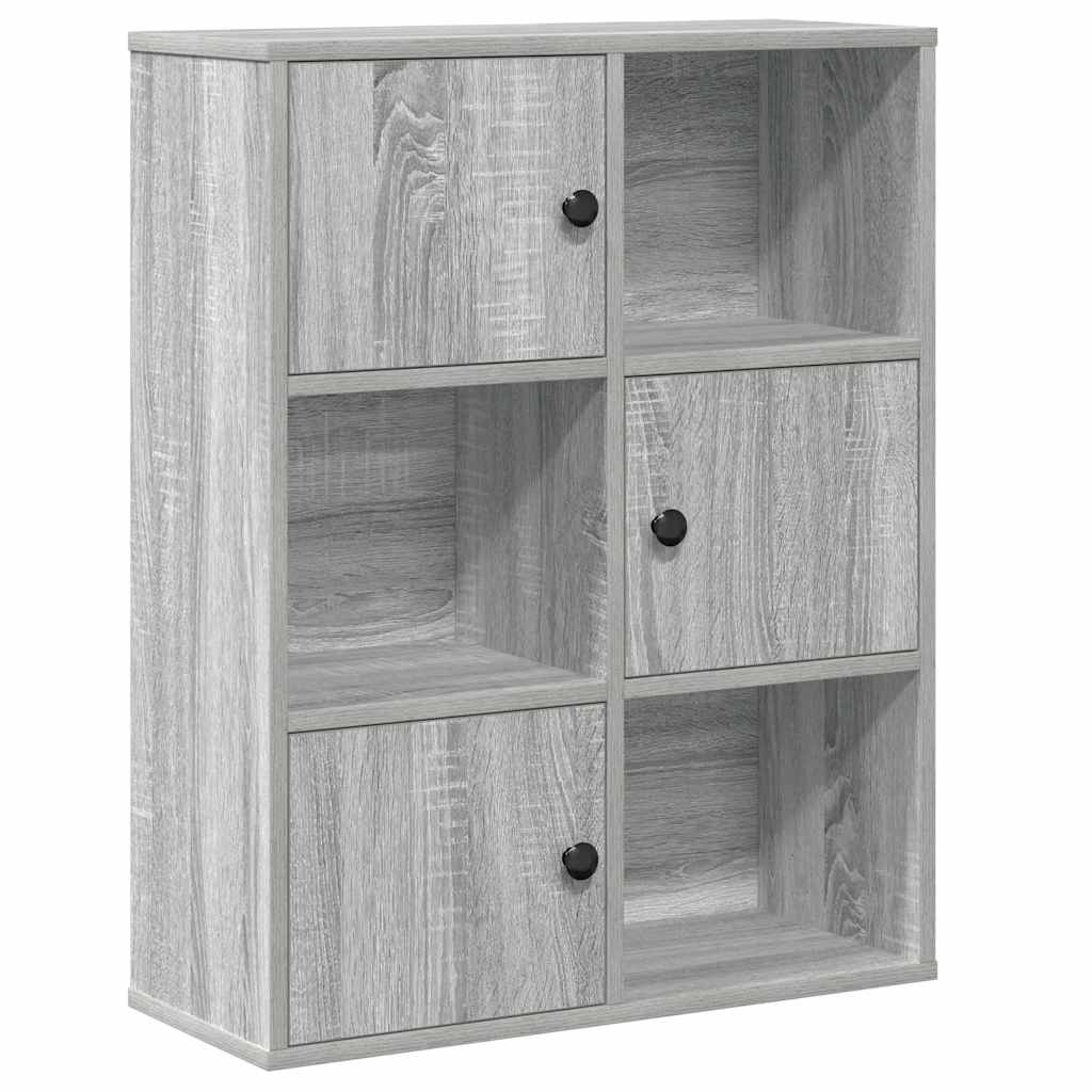 vidaXL Bibliothèque gris sonoma 60x24x76,5 cm Aggloméré